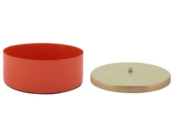 - Storage box Double Funky large scarlet red w. soft green*Present time