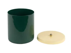 - Storage jar Double Funky retro green w. soft yellow*Present time