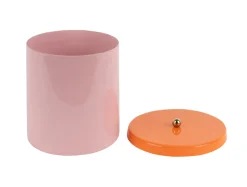 - Storage jar Double Funky retro soft pink w. bright orange^Present time New