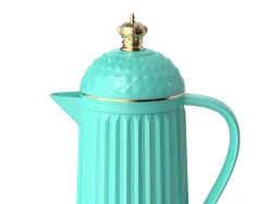 - Thermos bottle Crown turquoise blue^Present time Sale
