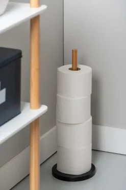 - Toilet roll holder Clean bamboo black*Present time Best