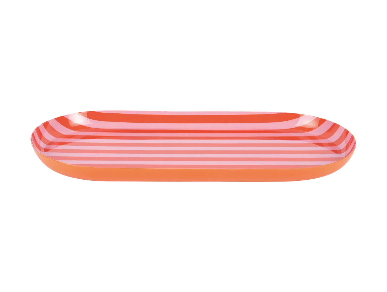 - Tray Animado oval large bright orange w. soft pink*Present time Online