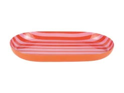 - Tray Animado oval small bright orange w. soft pink^Present time Hot