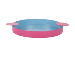 - Tray Double Funky large soft blue w. bright pink*Present time Clearance