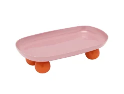 - Tray Double Funky oval soft pink w. bright orange^Present time Outlet