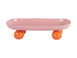 - Tray Double Funky oval soft pink w. bright orange^Present time Outlet