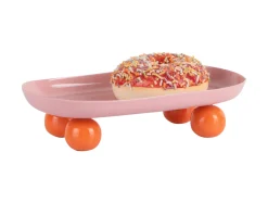 - Tray Double Funky oval soft pink w. bright orange^Present time Outlet