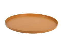 - Tray Servir round medium ochre yellow*Present time Best