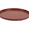 - Tray Servir round small red ochre^Present time Online