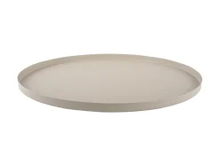 - Tray Servir round large warm grey*Present time Online