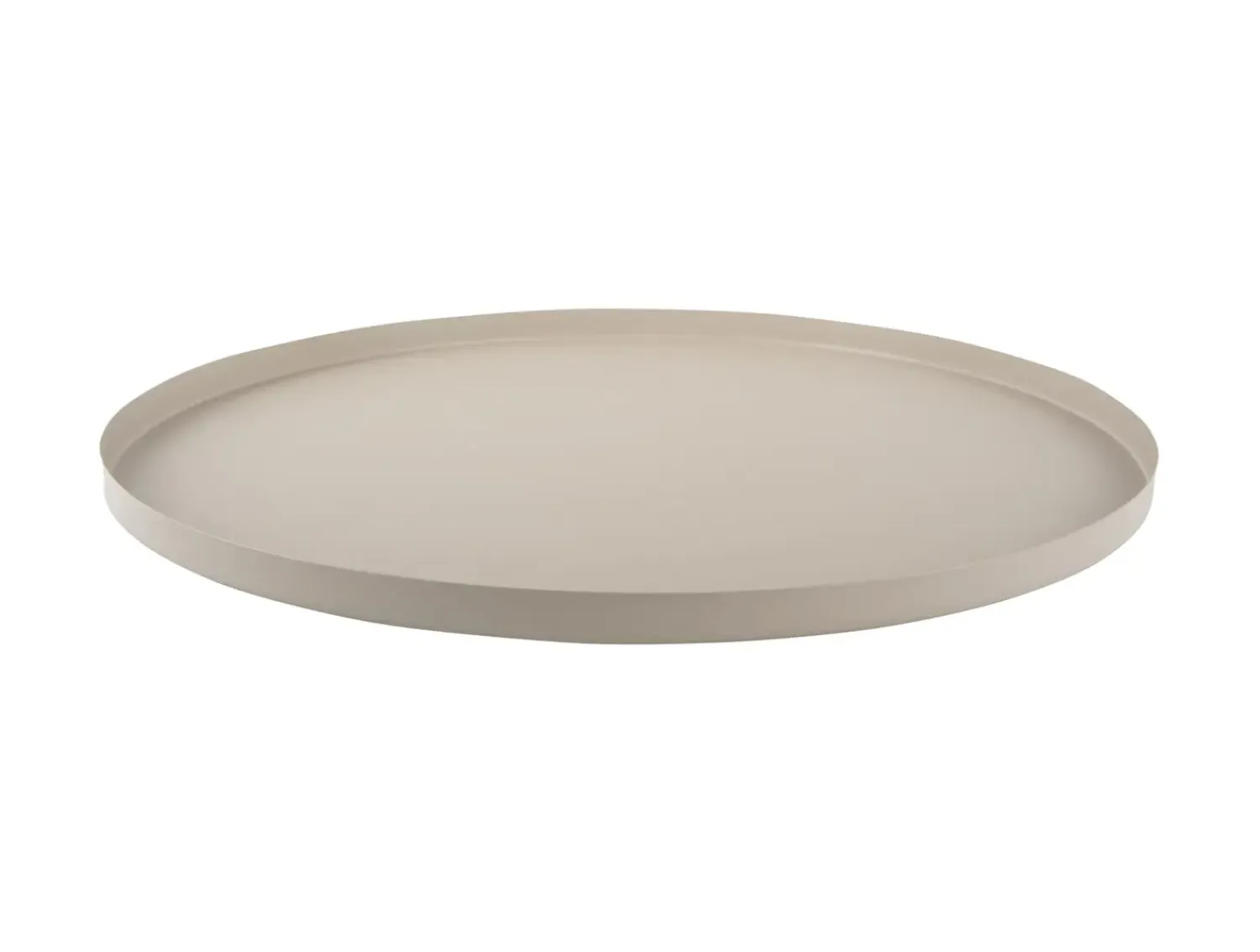 - Tray Servir round large warm grey*Present time Online