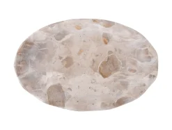 - Tray Waved oval small marble brown^Present time