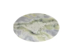 - Tray Waved oval large marble himalayan green*Present time Discount