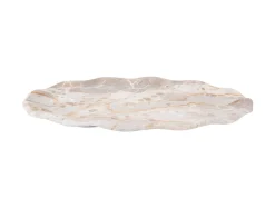 - Tray Waved oval large marble brown^Present time New