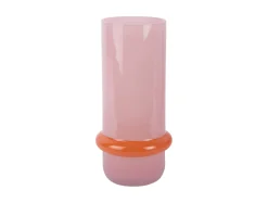 - Vase Animado Anillo large soft pink w. bright orange^Present time Online