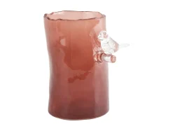 - Vase Bird On Branch small red ochre*Present time Clearance