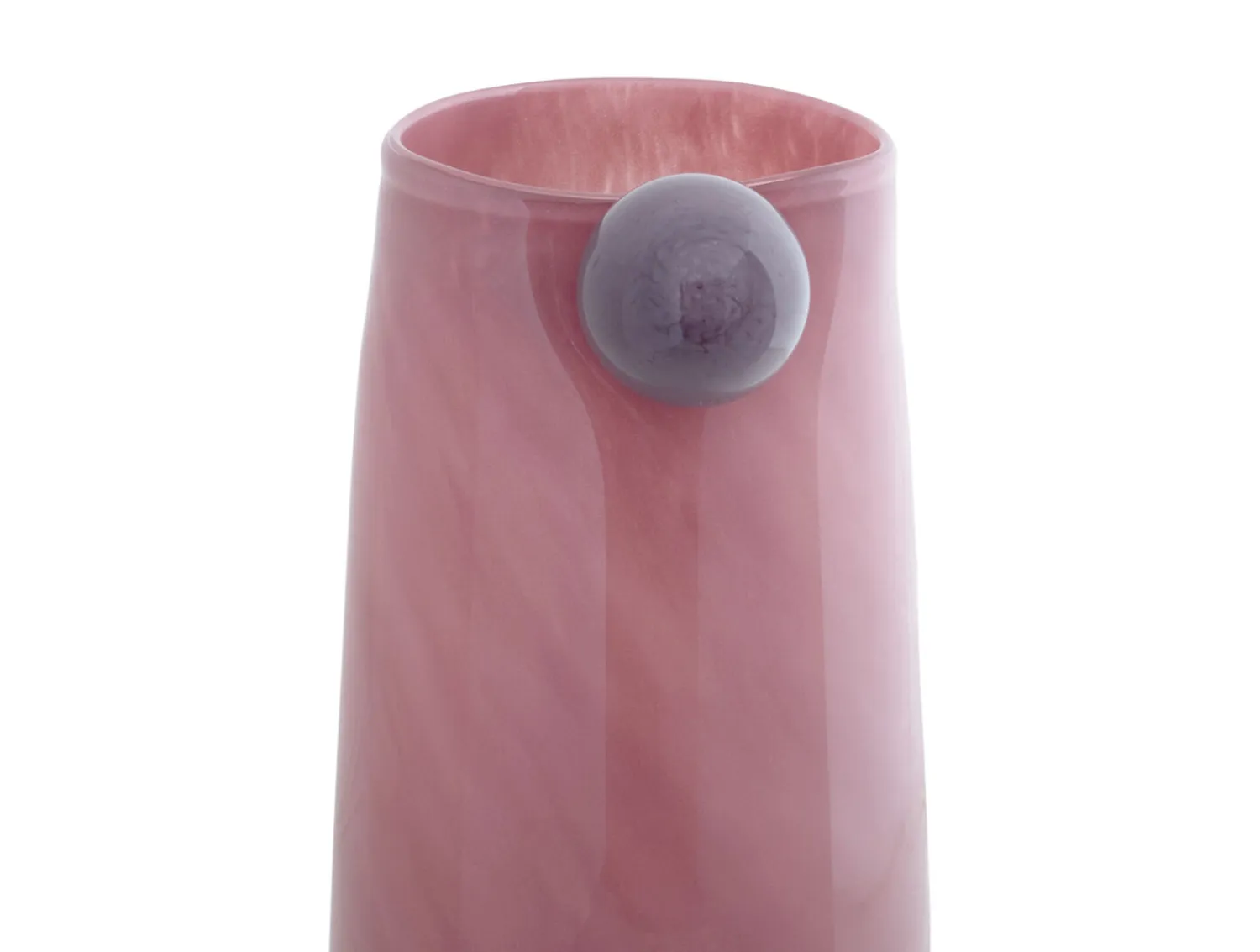 - Vase Bolita glass large soft pink w. soft purple*Present time Sale