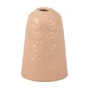 - Vase Carve Wide ceramic matt soft pink^Present time