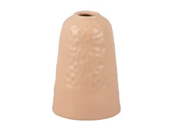 - Vase Carve Wide ceramic matt soft pink^Present time