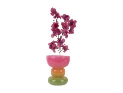 - Vase Funky Vibes glass wide multi colour^Present time Best