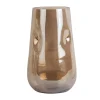 - Vase Luster organic large shiny chocolate brown^Present time Discount