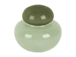 - Vase Nuevo Dulce small soft green w. jungle green lid*Present time Discount