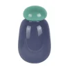 - Vase Nuevo Dulce dark blue w. soft blue lid*Present time Outlet