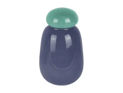 - Vase Nuevo Dulce dark blue w. soft blue lid*Present time Outlet