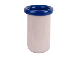 - Vase Plegado XS soft pink w. cobalt blue*Present time
