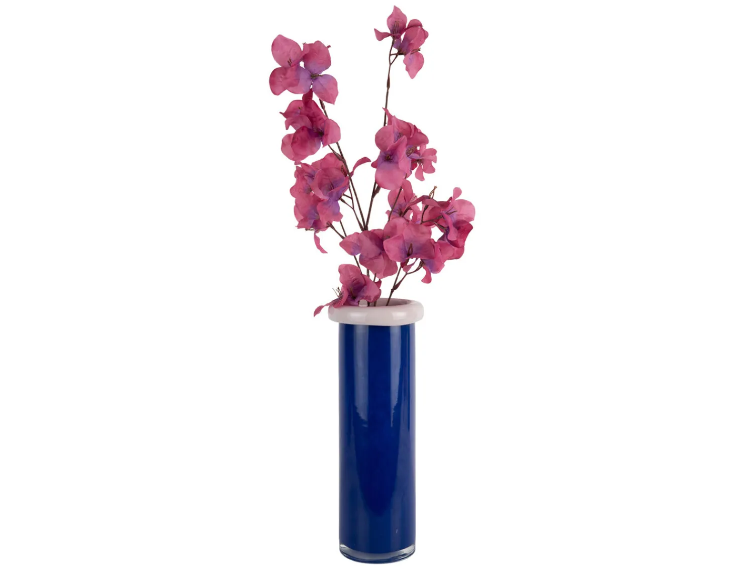 - Vase Plegado XXL cobalt blue w. soft pink^Present time Clearance