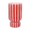 - Vase Rayado Retro large bright scarlet red^Present time Hot