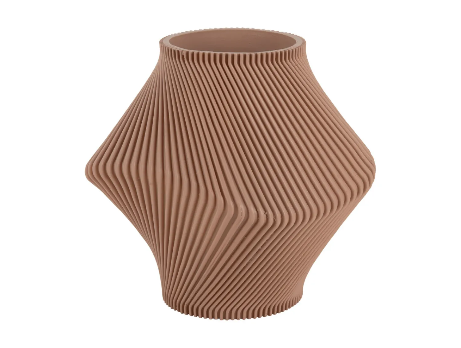 - Vase Twisted Rib soft brown^Present time Outlet