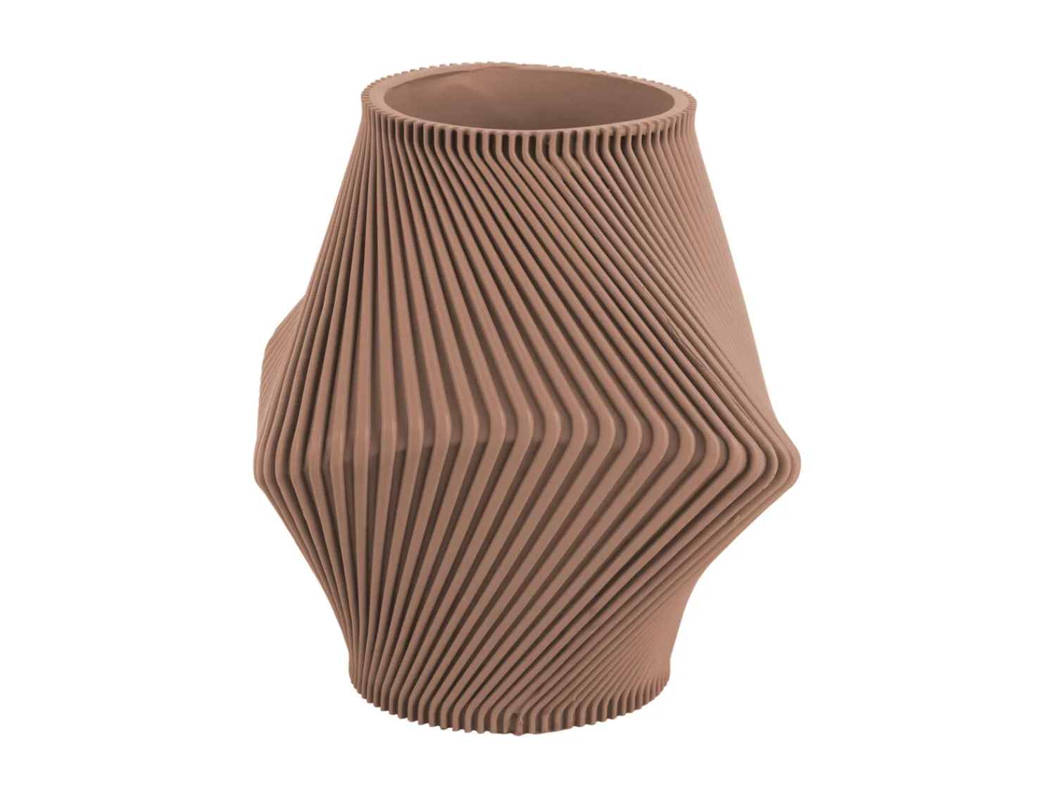 - Vase Twisted Rib soft brown^Present time Outlet