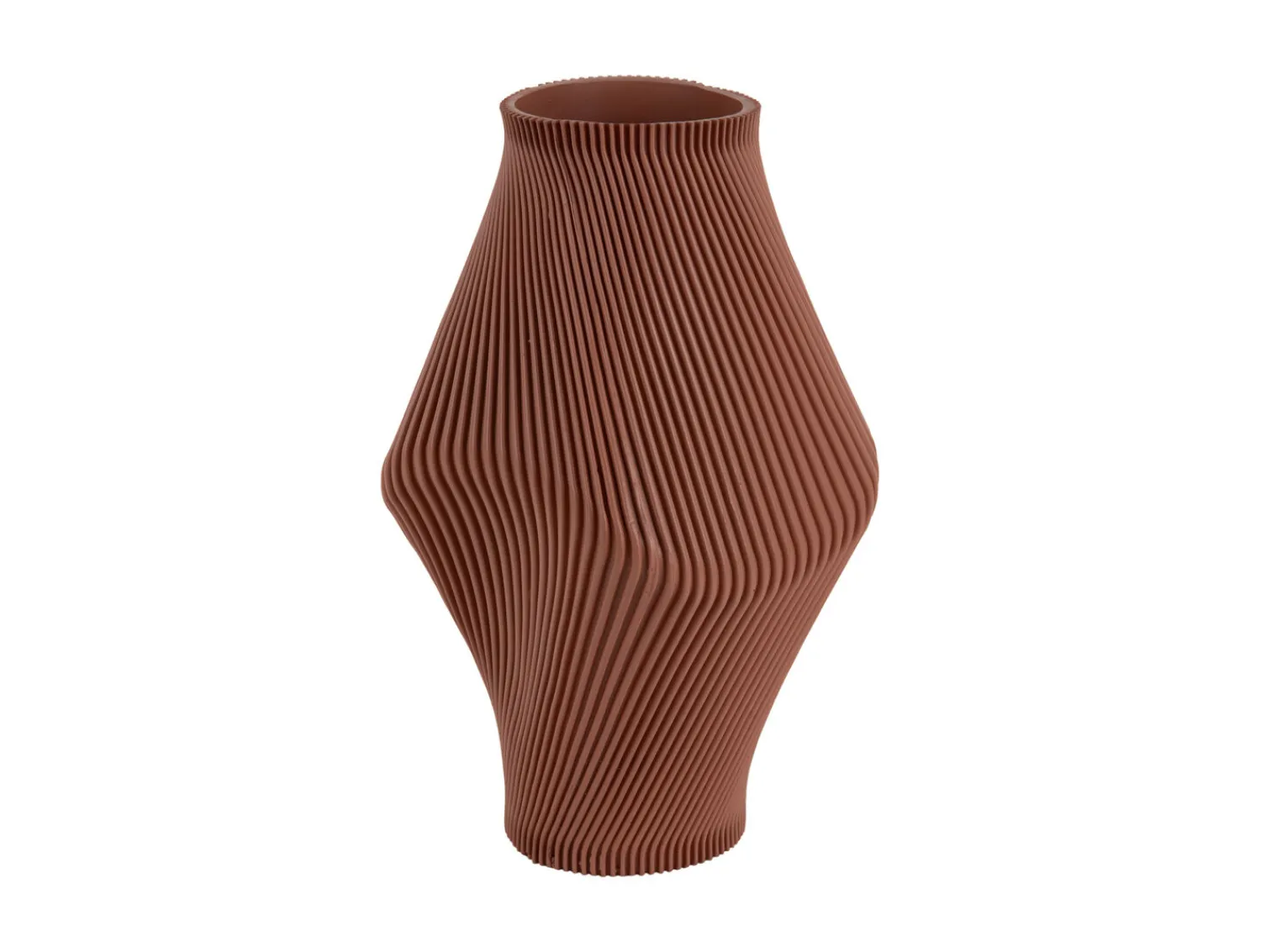 - Vase Twisted Rib large warm brown*Present time Discount