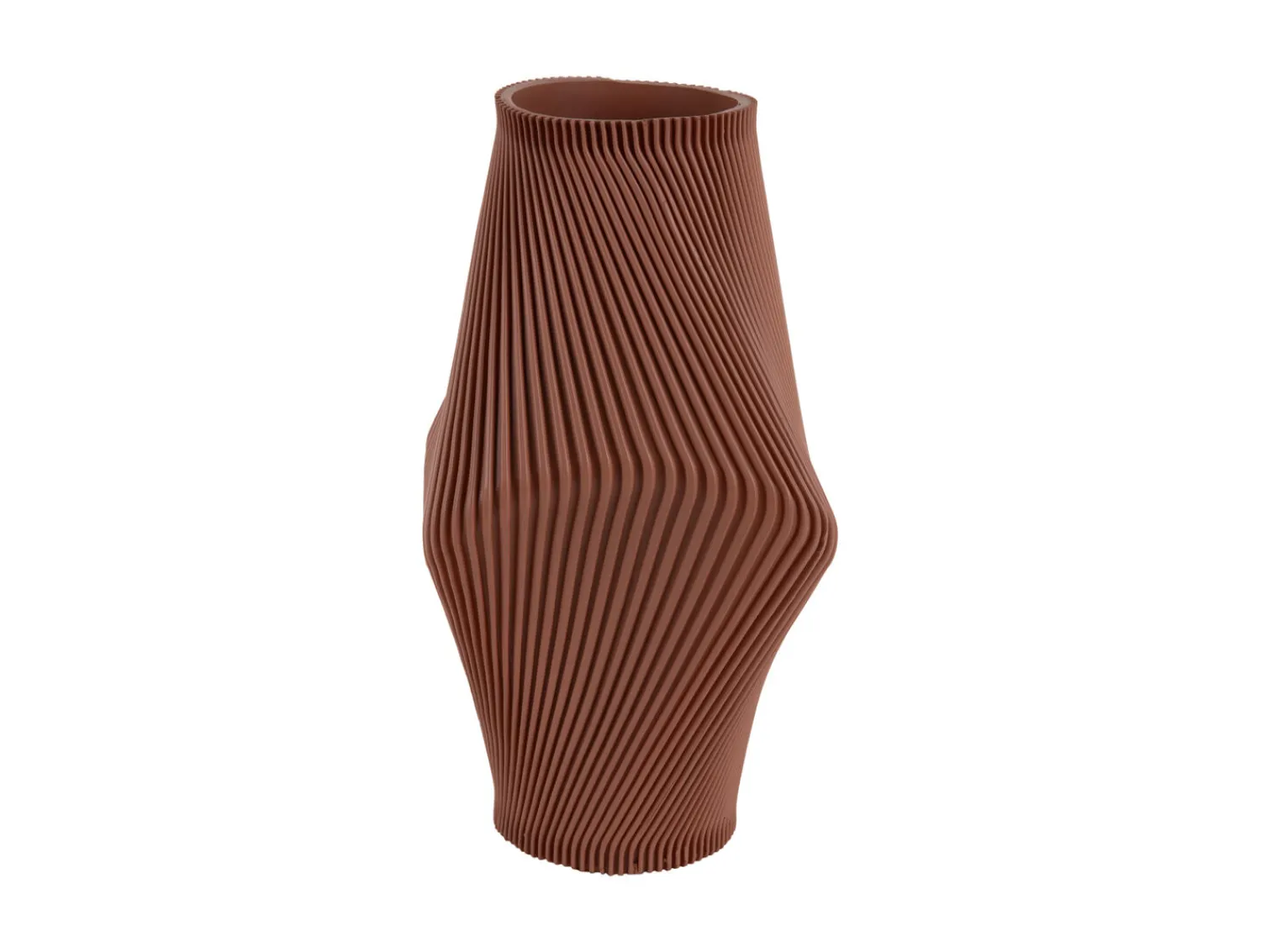 - Vase Twisted Rib large warm brown*Present time Discount