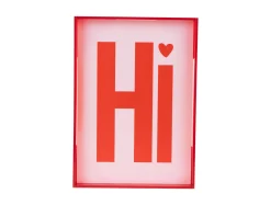 - Wall art Hi medium bright red^Present time New