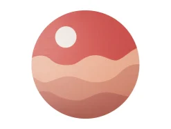 - Wall art Sunset MDF clay brown*Present time Discount