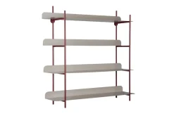 - Wall rack Reina Cuatro burgundy red w. warm grey^Present time Discount