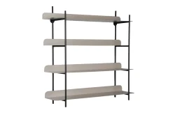 - Wall rack Reina Cuatro black w. warm grey^Present time Best
