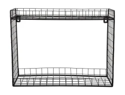 - Wall rack Reja double layer black^Present time Outlet