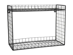 - Wall rack Reja double layer black^Present time Outlet