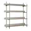 - Wall rack Reina Cuatro luxury green w. warm grey*Present time Discount