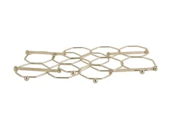 - Wine rack Honeycomb foldable iron gold^Present time Clearance