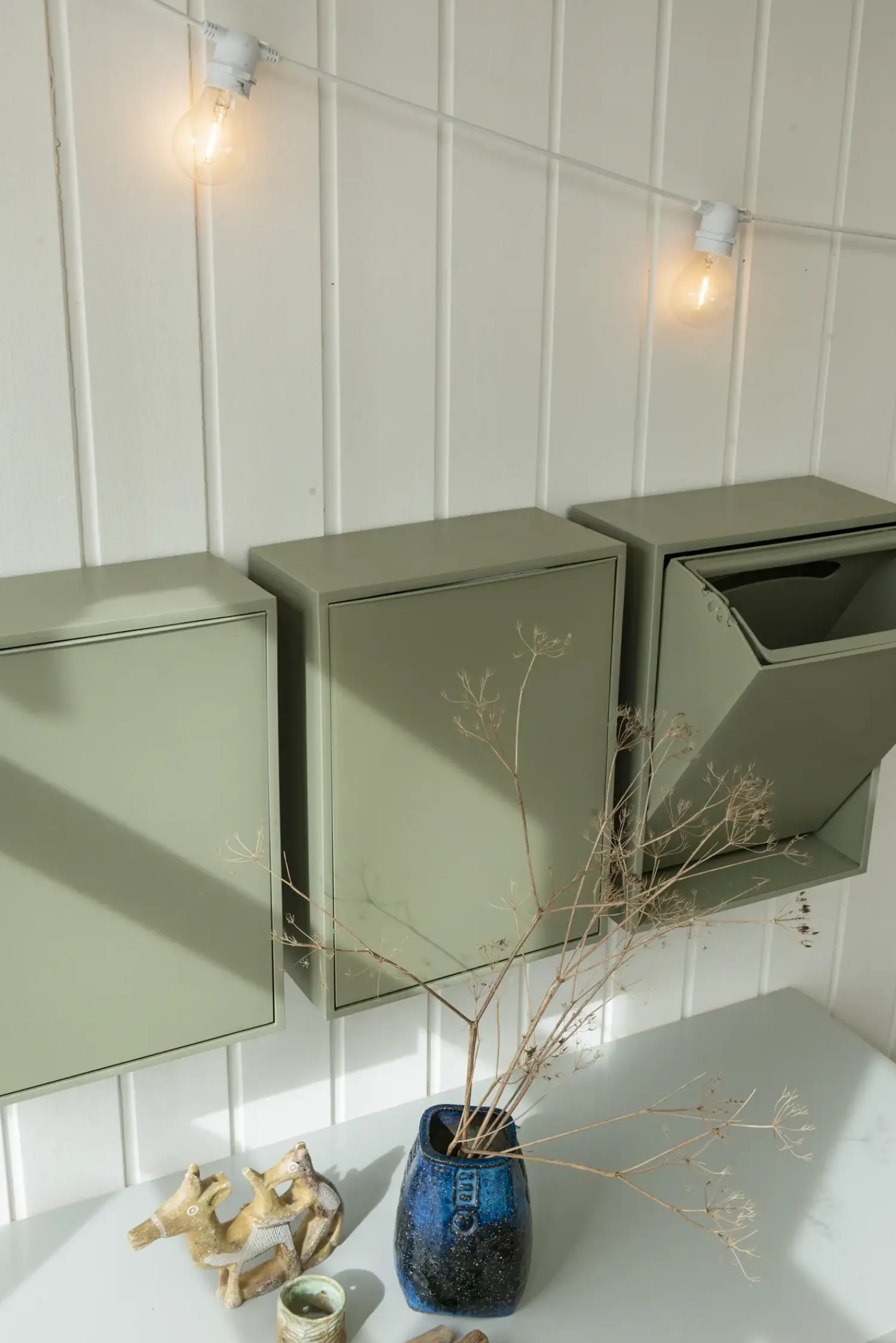 - Affaldssortering, affaldsbeholder, duset grøn, Oak Green*ReCollector