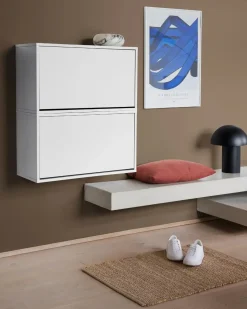 - Skobox - Væghængt - Hvid^ReCollector Discount