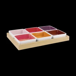 - 6 skåle på bakke i træ - no. 3*REMEMBER Clearance