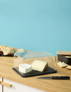 - CONTAIN-IT osteboks - Klar med sort bund - osteklokke^RIG-TIG