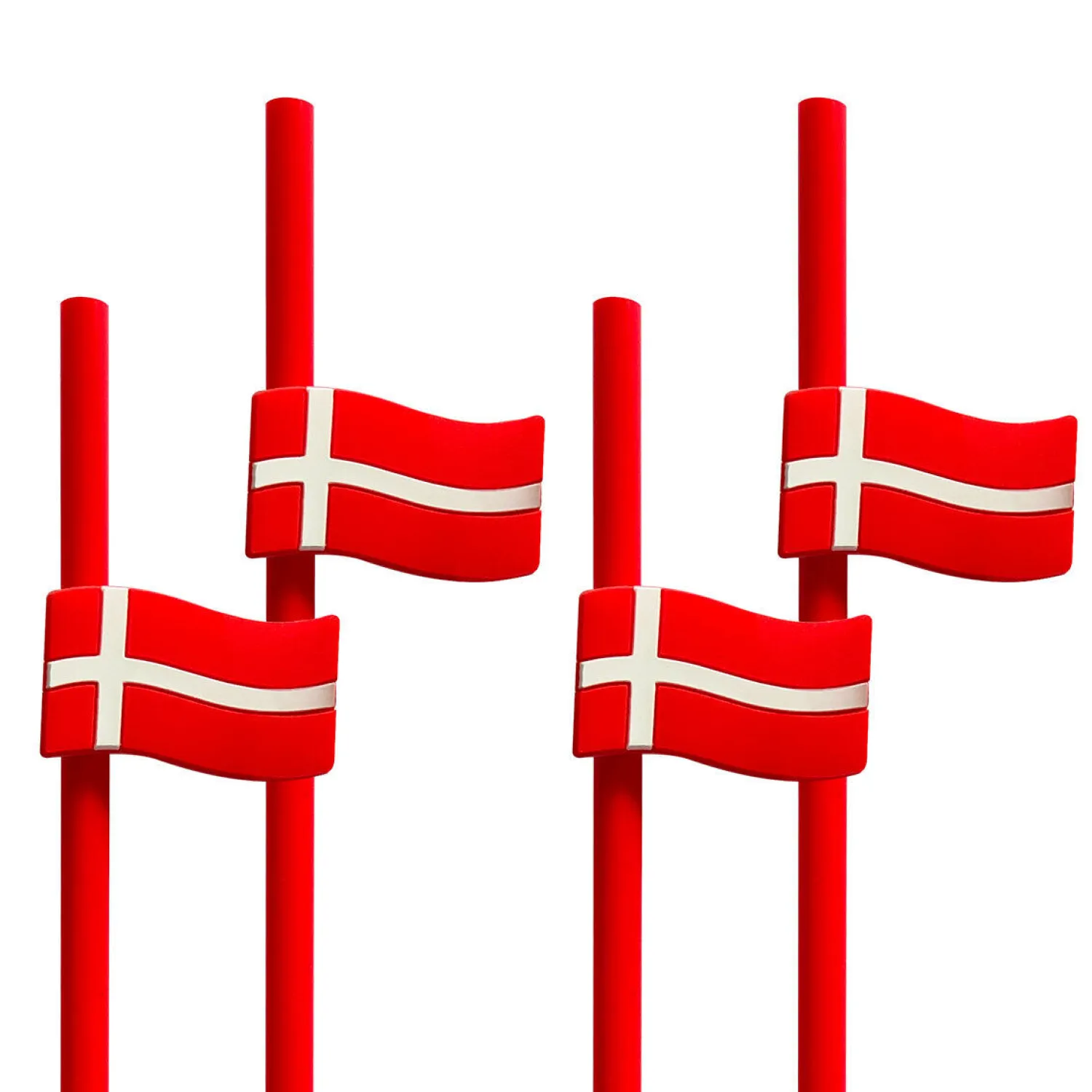 - Sugerør med silikoneflag, genanvendelige - 4 stk.*Royal Series Sale