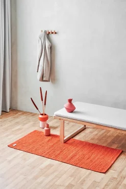 Rug Solid - Bomuldstæppe, orange - 75x200 cm.* Clearance