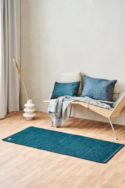 Rug Solid - Bomuldstæppe, petroleum - 75x300 cm.* Hot